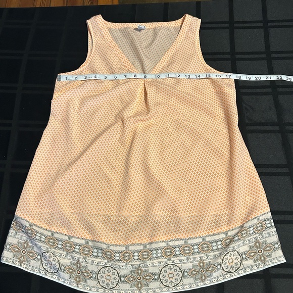 MATERNITY Old Navy Orange Tank Top with V-Neck and Silver Accents Size XS - Picture 5 of 8